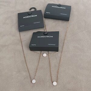 Nordstrom - Rose Gold Plated w/ cz’s - 2 necklaces, 1 bracelet - NWT